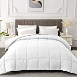 MATBEBY Queen Comforter Duvet Insert - All Season White Comforters Queen Size - Quilted Down Alternative Bedding Comforter with Corner Tabs - Winter Summer Fluffy Soft - Machine Washable