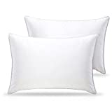 WENERSI Premium Feather Down Pillows with Feather Blended (2-Pack, Queen Soft) 100% Cotton Shell with Ultra Fresh Treatment