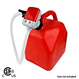 TERAPUMP 4th Gen Gas Can Fuel Transfer Pump / No More Gas Can Lifting, Fits numerous Gas Cans (Advanced Auto-Stop Sensor, & Flexible In-and-Out Take Hose)