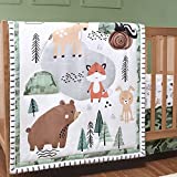 The Peanutshell Woodland Camo Crib Bedding Set for Baby Boys | 3 Piece Nursery Bed Set | Crib Comforter, Fitted Sheet, Crib Skirt