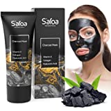 Charcoal Peel Off Face Mask - Blackhead Remover Mask with Activated Charcoal - Oil Removing Detoxifying Deep Cleansing and Purifying Face Black Mask for Men and Women with tea tree oil - 2.1 fl oz 60g