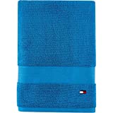 Tommy Hilfiger Solid Color Bath Towel 1 Piece - 30 X 54 Inches, 100% Cotton 574 GSM (Blue)