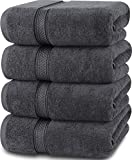 Utopia Towels - Bath Towels Set, Grey - Premium 600 GSM 100% Ring Spun Cotton - Quick Dry, Highly Absorbent, Soft Feel Towels, Perfect for Daily Use (4-Pack)