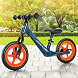 Peradix Balance Bike - Lightweight Toddler Training Bike for Kids Ages 2-6 Years, No Pedal Bikes with 12'~16' Height Adjustable Seat, 12' EVA Tires, First Bike Gifts for 2+ Boys Girls (77lbs Loading)