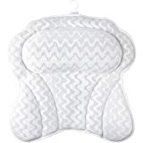 Sierra Concepts Bath Pillow for Bathtub, Spa, Headrest, Back, Neck, Shoulder, Tub - Soft Bathing Pillows with Strong Grip Suction Cups, Heavenly