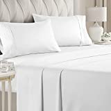 California King Size Sheet Set - 4 Piece Set - Hotel Luxury Bed Sheets - Extra Soft - Deep Pockets - Easy Fit - Breathable & Cooling - Wrinkle Free - Comfy – White Bed Sheets - Cali King