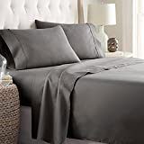 Danjor Linens California King Size Bed Sheets Set - 1800 Series 6 Piece Bedding Sheet & Pillowcases Sets w/ Deep Pockets - Fade Resistant & Machine Washable - Grey