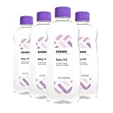 Amazon Brand - Solimo Baby Oil, Lavender Scented, 14 Fluid Ounce (Pack of 4)