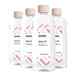Amazon Brand - Solimo Baby Oil, Mild & Gentle, Dermatologist Tested, 14 Fluid Ounces (Pack of 4)