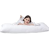 DOWNCOOL Premium Large Body Pillow Insert for Adults- 100% Polyester Microfiber Filling- Breathable Full Long Pillow for Sleeping - 20 x 54 inch