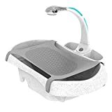 The First Years Rain Shower Baby Spa Baby Bathtub for Newborn to Toddler with Soothing Spray, White