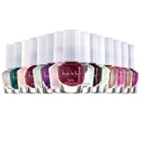 Nicole Miller Mini Nail Polish Set / Floral Collection /15 Metallic and Trendy Colors