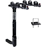 Bike Car Rack, 3 Bicycles Rack Mount Carrier with 2 in. Hitch Receiver, 143LBS Capacity Stable Steel Frame with Foldable and Tilt-Away Modes for Car SUV Truck Vans, Easy Assembly, Safe Locking, Black