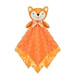 Pro Goleem Fox Security Blanket Orange Soft Baby Lovey Unisex Lovie Baby Gifts for Newborn Toddler 16 Inch