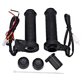 1 Pair Heated Atv Hand Grips, Keenso Universal 7/8in 22mm Heated Hand Grips Warmers Handlebar Grips Heated Voltmeter USB Charger for Motorcycle Bike ATV