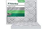 Filterbuy 20x23x1 Air Filter MERV 8, Pleated HVAC AC Furnace Filters (4-Pack, Silver)