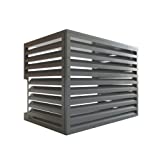 airdeko Mini Split Air Conditioner Covers for Outside Units - Anti-Theft Sturdy Aluminum AC Cover for Mini Split System Outdoor Condenser - Fits 6000BTU to 15000BTU - Charcoal Grey