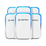 Clarifion - Air Ionizers for Home (6 Pack), Bedrooms, Negative Ion Generator, High Output Filter, Quiet, Portable Air Cleanser for Dust, Pets, Odors, Smoke, Allergens, Apartment essentials - White