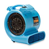 Soleaire Max Storm 1/2 HP Durable Lightweight Air Mover Carpet Dryer Blower Floor Fan for Pro Janitorial Cleaner, Blue, 1 Pack