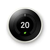 Google Nest Learning Thermostat - Programmable Smart Thermostat for Home - 3rd Generation Nest Thermostat - Works with Alexa - White