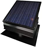 40-Watt Solar Attic Fan (BDB) with Thermostat/Humidistat/adapter (22.5 x 22.5 x 11 IN.) - Runs at Night - Brushless Motor – Solar Vent Hail and Weather Resistant – “Builder Series” by Remington Solar