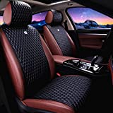 Red Rain Universal Seat Covers for Cars Leather Seat Cover Black Car Seat Cover 2/3 Covered 11PCS Fit Car/Auto/Truck/SUV (A-Black)