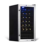 NewAir Compressor Wine Cooler Refrigerator in Stainless Steel | 27 Bottle Capacity | Freestanding or Built-In | UV Protected Glass Door with Lock and Handle
