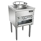 Kitma 13' Gas Wok Range - Commercial Liquid Propane Cooking Range - Restaurant Equipment, 95,000 BTU