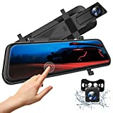 Volway 10' 2.5K Mirror Dash Cam w/ Voice Control, Sony Starvis Sensor, Full Touch Screen, Waterproof Backup Camera Rear View Mirror Camera, Parking Assistance, Enhanced Night Vision