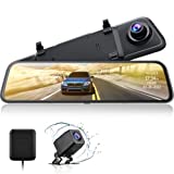 CARCHET 2.5K 12' Mirror Dash Cam - 1440P HD Rearview Mirror Camera, Smart Rear View Mirror, Front and Rear Camera, Night Vision, Sony Starvis Sensor, Touch Screen, Parking Assistance, GPS, G Sensor