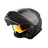 Martian Motorcycle Modular Full Face Helmet Flip up Dual Visor Sun Shield: HG362 Matt Black