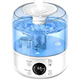 Humidifiers for Bedroom, BURLAN Cool Mist Humidifiers (2.5L Water Tank) Quiet Ultrasonic for Home, Air Vaporizer Humidifier with 360° Rotation Nozzle, Auto Shut-Off