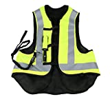 TCMT Airbag Motorcycle Airnest Air Bag Vest Hi Visibility w/ CO2 Cartridge (L, Black + Fluorescent yellow)