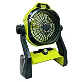 Alian for DEWALT 20V for MAX Cordless Fan for Jobsite,for Milwaukee for m18 Fans Portable with Battery Adapter,for Makita Camping Fan,With LED Portable Working Fan