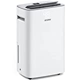 ROVRAK 35 Pint 2500 Sq. Ft. Dehumidifier for Home Bedroom Basement Wet Bathroom with Smart Humidity Control, Continuous Drain Hose and 0.66 Gallon Water Tank Capacity