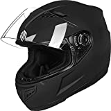 ILM Youth Kids Full Face Motorcycle Street Bike Helmet DOT Approved Model-DP808 (Matte Black,Medium)