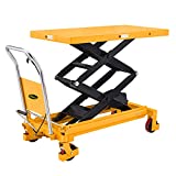 APOLLO Manual Double Scissor Lift Table Hydraulic Table Cart Motorcycle Platform Car 1760lbs Capacity 59' Lifting Height