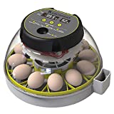 KEBONNIXS 12 Egg Incubator with Humidity Display, Egg Candler, Automatic Egg Turner, for Hatching Chickens