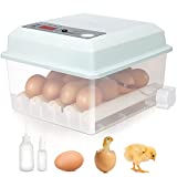 16 Eggs Incubator for Chicken Eggs, Led Candler Automatic Egg Turner Temperature Control,Poultry Hatcher for Chick, Duck, Quail, Goose Eggs