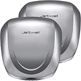 JETWELL 2Pack UL Listed High Speed Commercial Automatic Eco Hand Dryer with HEPA Filter-Heavy Duty Stainless Steel-Warm Wind Hand Blower