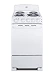 RE203W 20'' Electric Range with 4 Coil Elements 2.3 cu. ft. Oven Capacity ADA Compliant ''On'' Indicator Lights for Oven and Elements in White