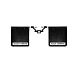Rock Tamers Mudflap System 00108 2' Hub with Matte Black Stainless Steel Trim Plates