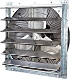 iLiving - 24' Wall Mounted Exhaust Fan - Automatic Shutter - Variable Speed - Vent Fan For Home Attic, Shed, or Garage Ventilation, 4244 CFM, 6200 SQF Coverage Area (Power Cord Not Included)