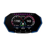 Digital OBDII Speedometer, ACECAR Car Head Up Display with OBD2/EUOBD Interface, Plug and Play HUD with Vehicle Speed KM/h MPH, RPM, Clock, OverSpeed Warning, for Most Vehicles After 2008