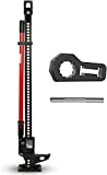 WEIZE Farm Jack, 48' Off-Road High Lift Jack with Handle Keeper & Pin, 3 Tons Capacity, Cast and Steel, Black