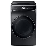 SAMSUNG 7.5 Cu. Ft. Smart Dial Gas Dryer with FlexDry, Dry 2 Loads in 1 Machine, Super Speed 30 Minute Drying Cycle, Stainless Steel, DVG60A9900V/A3, Brushed Black
