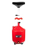 VCT 18 Gallon Portable Plastic Oil Drain with Adjustable Funnel Height W/Drain