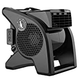 Lasko High Velocity Pro-Performance Pivoting Utility Fan for Cooling, Ventilating, Exhausting and Drying at Home, Job Site and Work Shop, Black Grey U15617