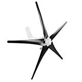 1600W Windmill Generator 5 Blade Small Wind Turbines Kit Industrial Energy Equipment (Black 48V)