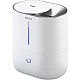 GENIANI Top Fill Cool Mist Humidifiers for Bedroom & Essential Oil Diffuser - Smart Aroma Ultrasonic Humidifier for Home, Baby, Large Room with Auto Shut Off (4L, White)